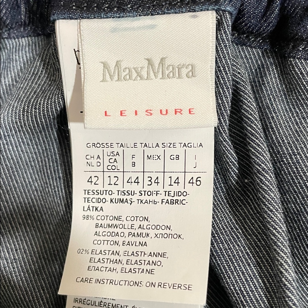 MaxMara Dark Blue Straight Leg Jeans - Picture 10 of 10
